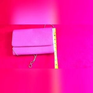 Hot bubble gum pink clutch